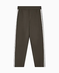 Emporio Armani - ASV jersey trousers with elasticated waist and contrasting bands, Man, Green, Size: