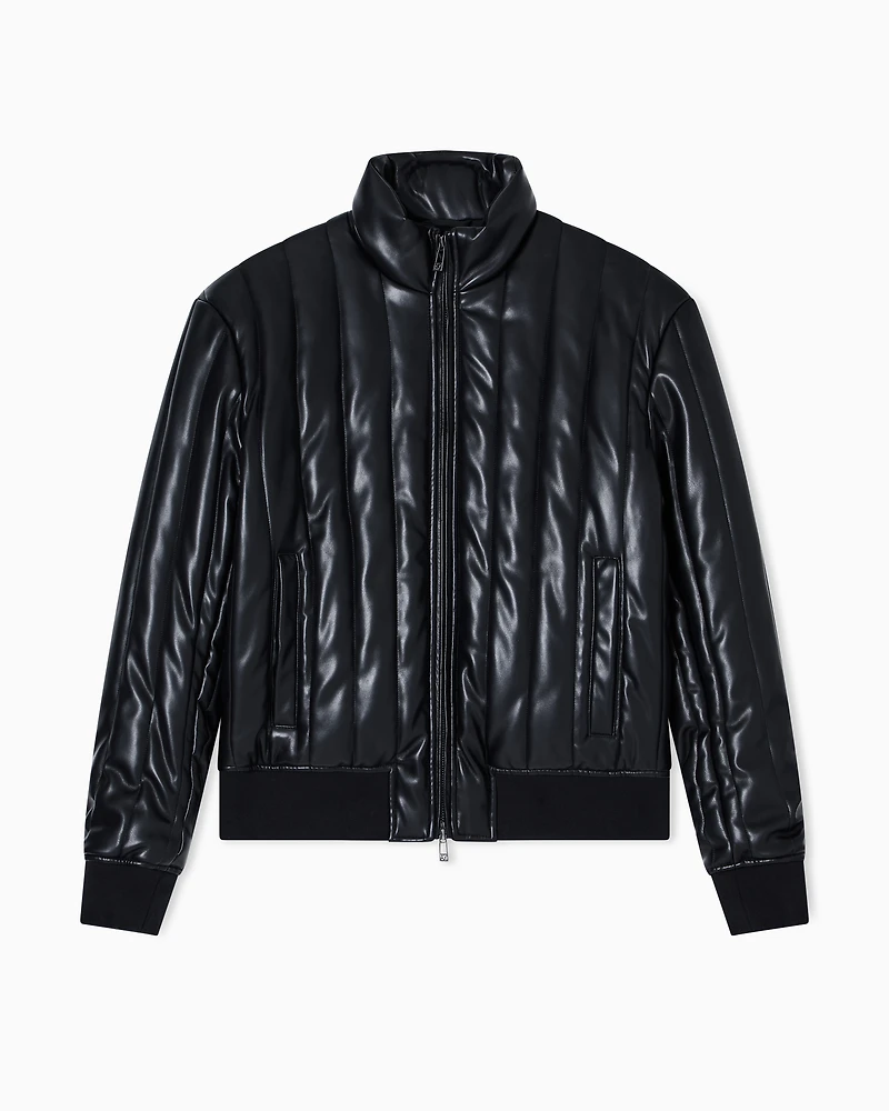 Armani Exchange - Full zip jacket shiny fabric, Man, Black, Size: