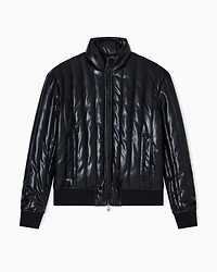 Armani Exchange - Full zip jacket shiny fabric, Man, Black, Size: