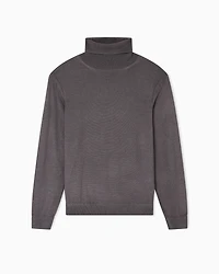 Armani Exchange - Wool Blend Turtleneck Sweater, Man, Grey, Size: