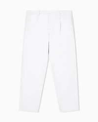 Armani Exchange - Cotton twill chinos, Man, White, Size: