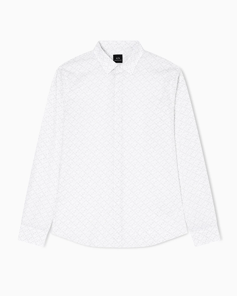 Slim fit micro-pattern shirt