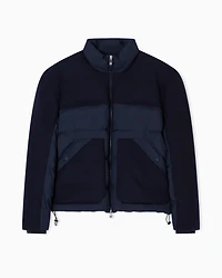Jacket with zip and contrasting inserts