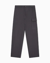 Armani Exchange - Wool Blend Cargo Pants, Man, Grey, Size: