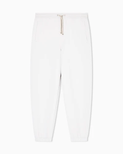 Armani Exchange - Cotton blend pique trousers, Man, White, Size: