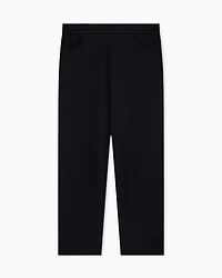 Armani Exchange - Cotton blend pique trousers, Man, Black, Size: