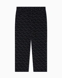 Armani Exchange - Baggy jeans with allover logo, Man, Black, Size: 33
