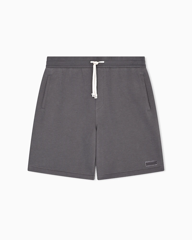 Armani Exchange - Cotton blend pique shorts, Man, Grey, Size: