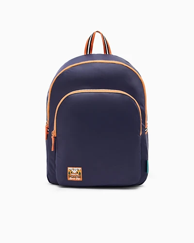 Emporio Armani - Round nylon backpack , Boy, Navy Blue, Size: TU