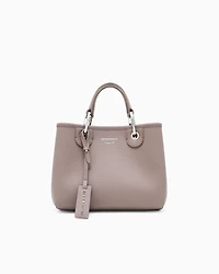 Emporio Armani - Small MyEA shopper bag with deer print, Woman, Camel, Size: TU