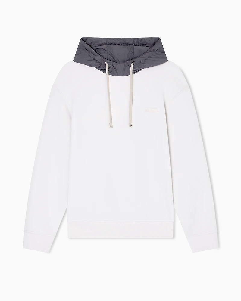 Armani Exchange - Contrasting hoodie, Man, White, Size: