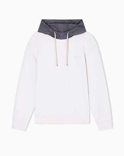 Armani Exchange - Contrasting hoodie, Man, White, Size: