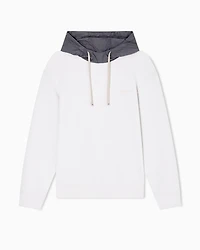 Armani Exchange - Contrasting hoodie, Man, White, Size: