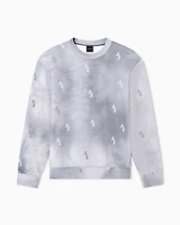 Armani Exchange - Crew neck sweatshirt with shaded print, Man, Grey, Size: