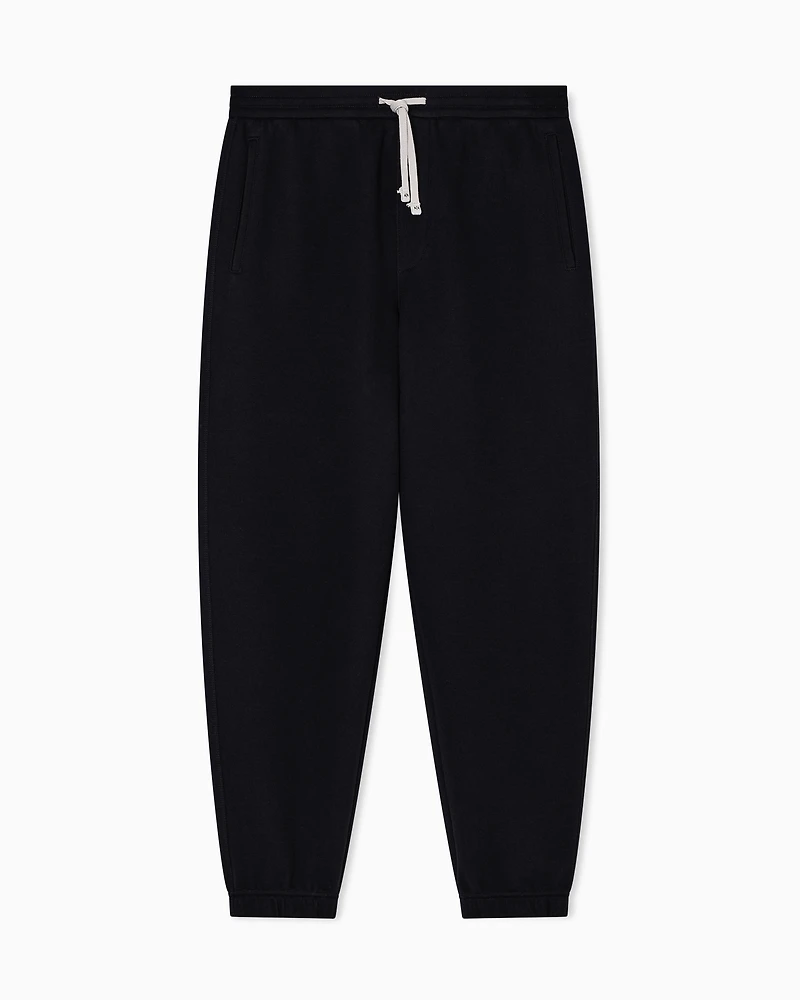 Armani Exchange - Cotton blend pique trousers, Man, Black, Size:
