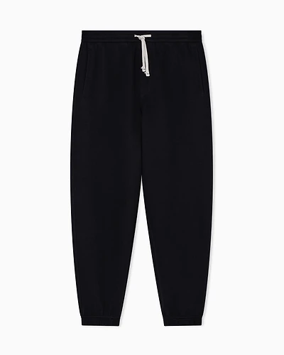Armani Exchange - Cotton blend pique trousers, Man, Black, Size: