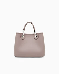 Emporio Armani - Small MyEA shopper bag with deer print, Woman, Camel, Size: TU