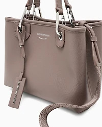 Emporio Armani - Small MyEA shopper bag with deer print, Woman, Camel, Size: TU