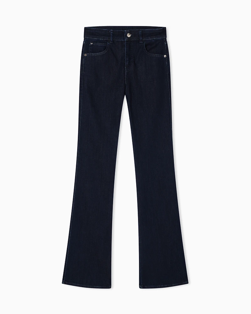 Emporio Armani - J47 slim-fit, viscose-blend denim jeans, Woman, Blue, Size: