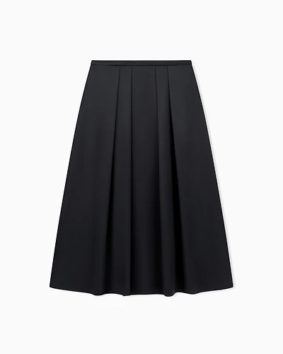 Emporio Armani - Valentine’s Day capsule collection satin crêpe pleated skirt, Woman, Black, Size: