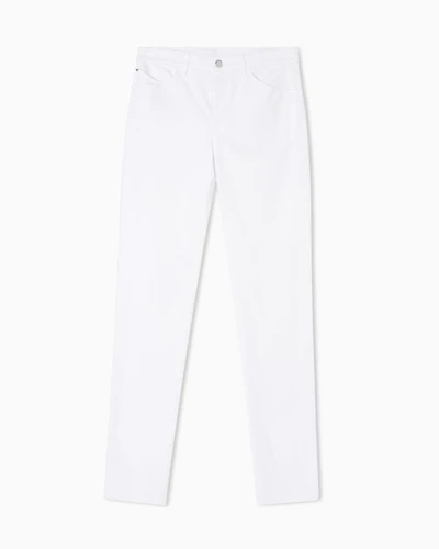 Emporio Armani - J18 High-rise skinny-leg jeans comfort bull, Woman, White, Size: