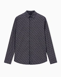 Slim fit micro-pattern shirt