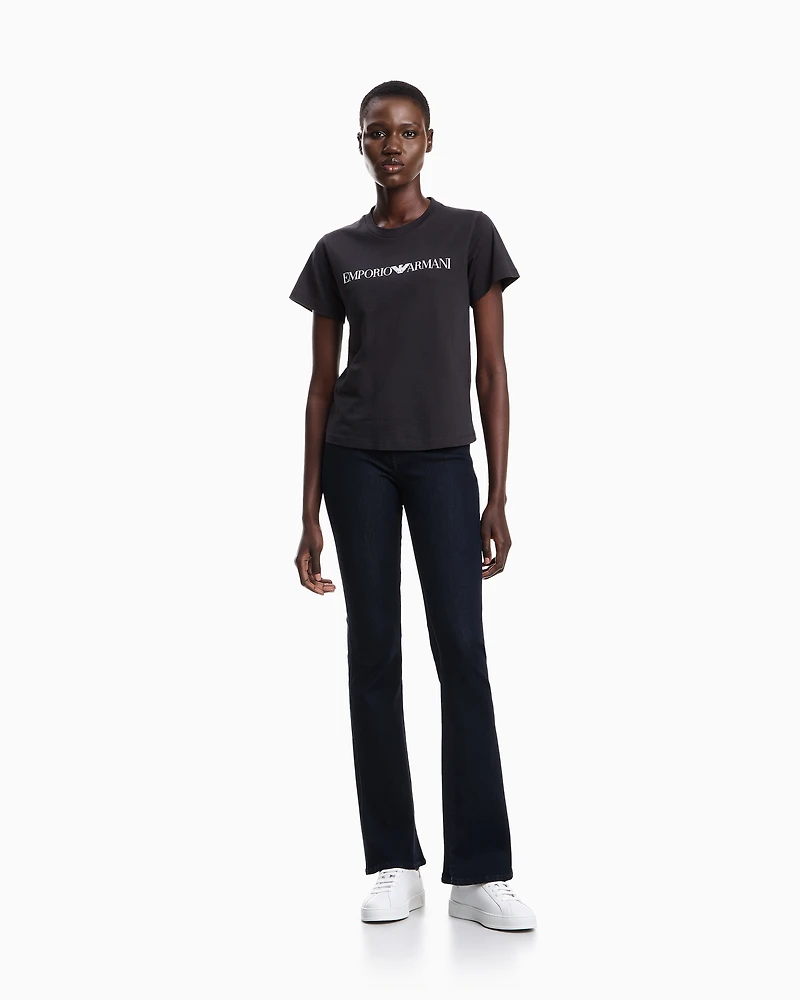 Emporio Armani - J47 slim-fit, viscose-blend denim jeans, Woman, Blue, Size: