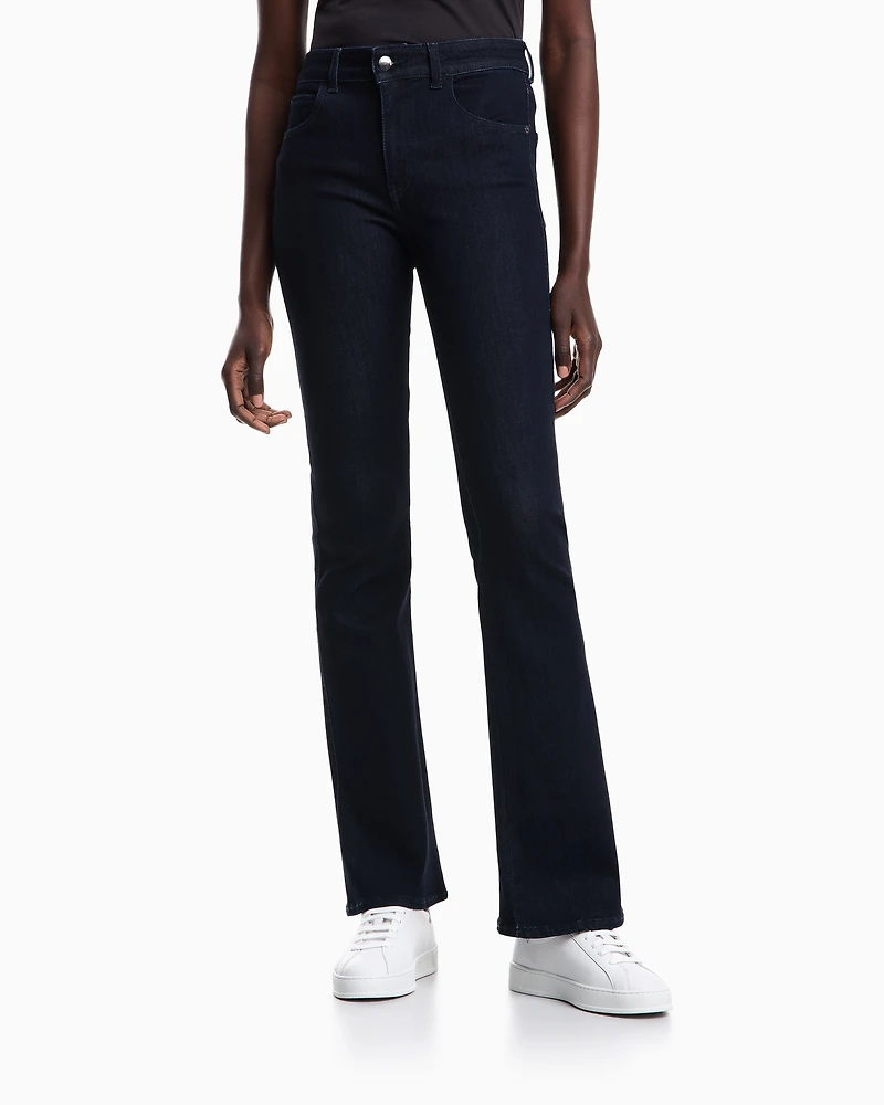 Emporio Armani - J47 slim-fit, viscose-blend denim jeans, Woman, Blue, Size:
