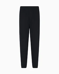 Emporio Armani - ASV Lyocell-blend jacquard jersey trousers, Man, Navy Blue, Size: