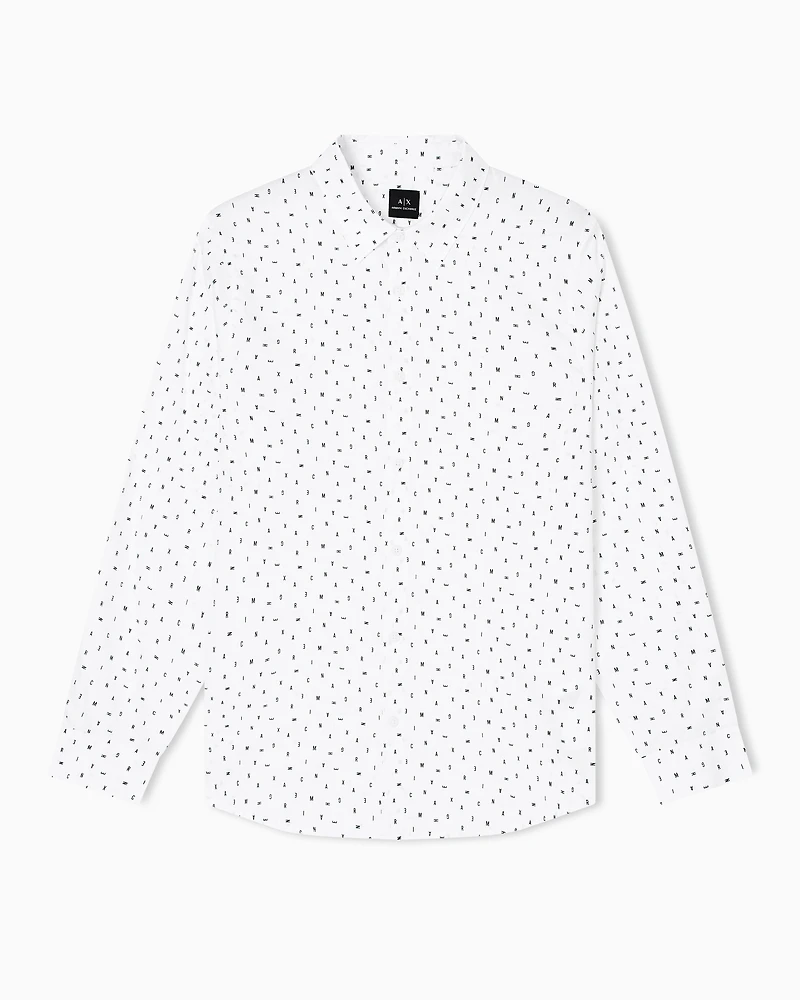 Regular fit shirt with lettering logo
