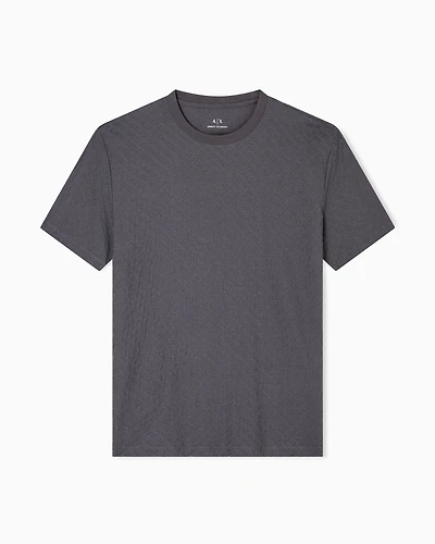 Armani Exchange - Regular fit t-shirt jacquard fabric, Man, Grey, Size: