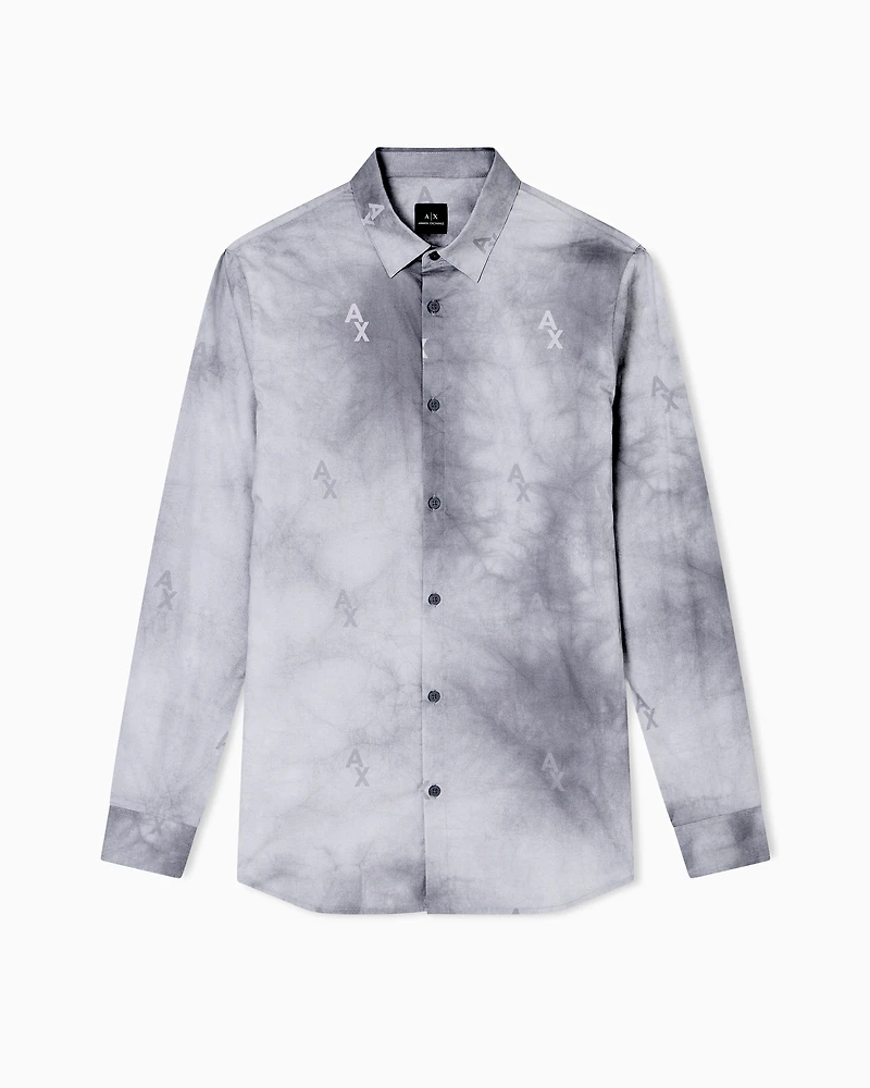 Slim fit shirt with shaded print