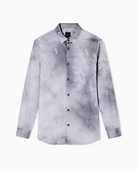 Slim fit shirt with shaded print