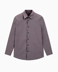 Armani Exchange - Regular fit jacquard cotton shirt, Man, Grey, Size: