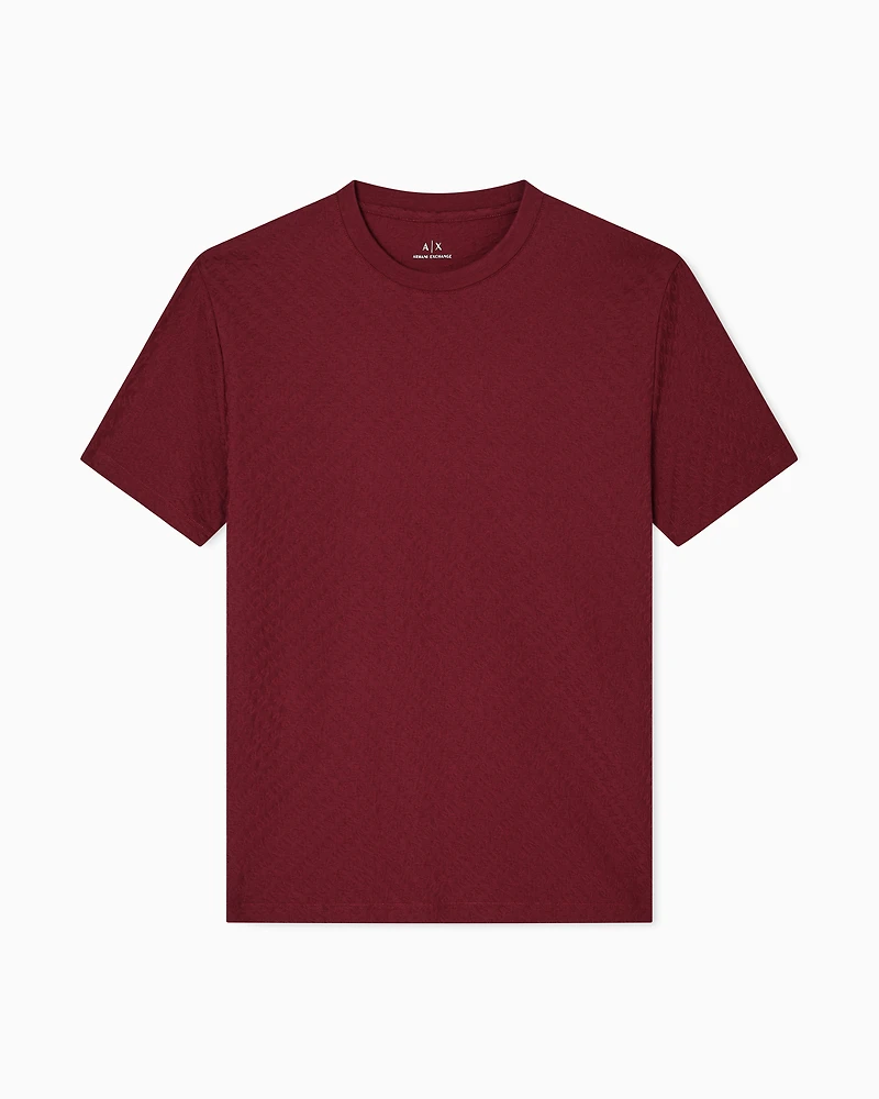 Armani Exchange - Regular fit t-shirt jacquard fabric, Man, Red, Size: