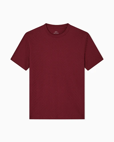 Armani Exchange - Regular fit t-shirt jacquard fabric, Man, Red, Size: