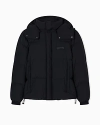 Quilted down jacket with hood