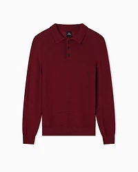 Armani Exchange - Wool and cotton knitted polo shirt, Man, Red, Size: