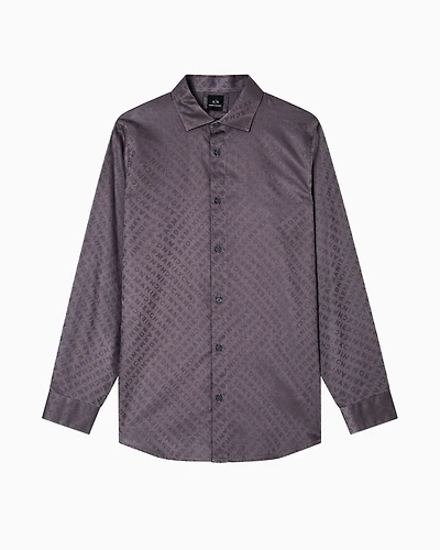 Regular fit shirt with allover logo