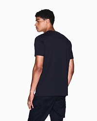 Armani Exchange - Regular fit T-shirt with embossed logo, Man, Navy_blue, Size: