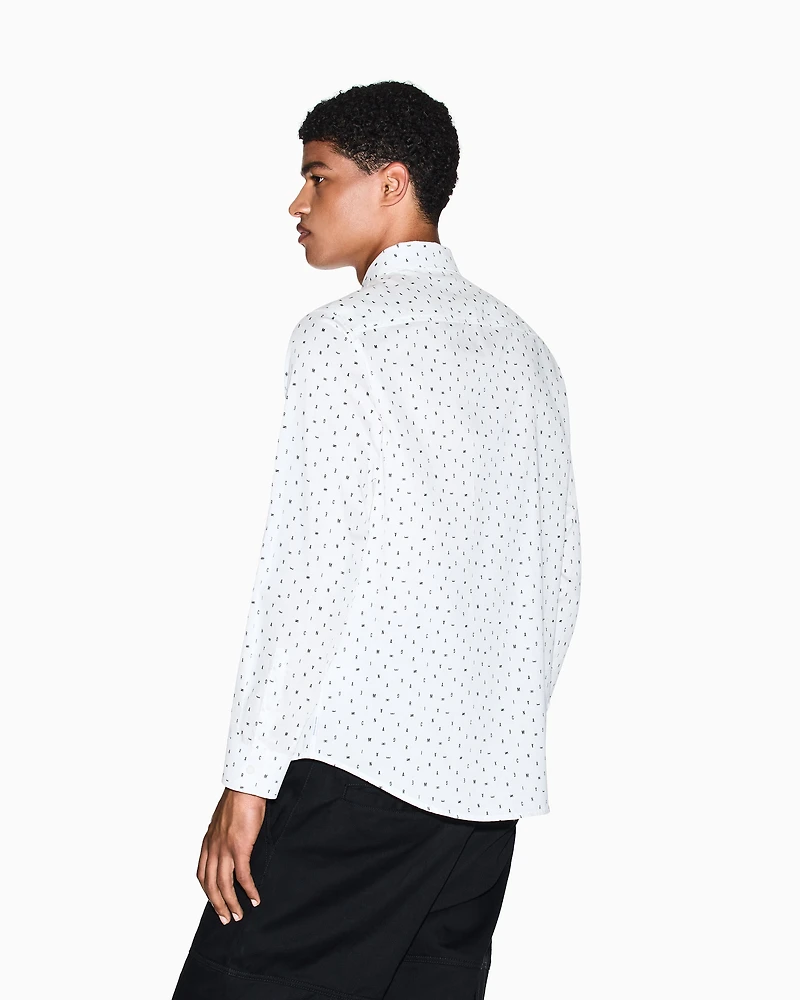 Regular fit shirt with lettering logo