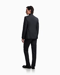Emporio Armani - Single-breasted suit made of tropical light wool with a check motif, Man, Brown, Size: