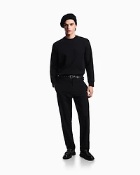 Emporio Armani - ASV double-jersey sweatshirt with oversized embroidery, Man, Black, Size: