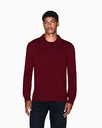 Armani Exchange - Wool and cotton knitted polo shirt, Man, Red, Size: