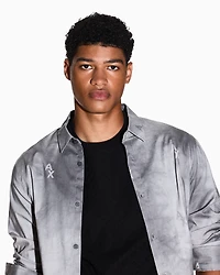 Armani Exchange - Slim fit shirt with shaded print, Man, Grey, Size: