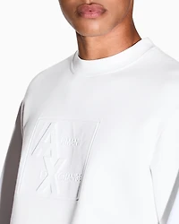 Armani Exchange - Sweatshirt with embossed logo, Man, White, Size: