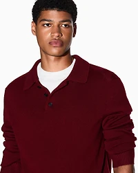 Armani Exchange - Wool and cotton knitted polo shirt, Man, Red, Size:
