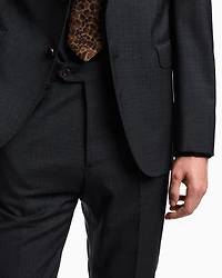 Emporio Armani - Single-breasted suit made of tropical light wool with a check motif, Man, Brown, Size: