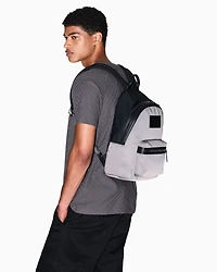Armani Exchange - Two-tone backpack with logo, Man, Grey, Size: TU