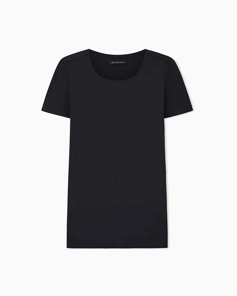 Armani Exchange - Slim Fit T-Shirts, Woman, Black, Size: